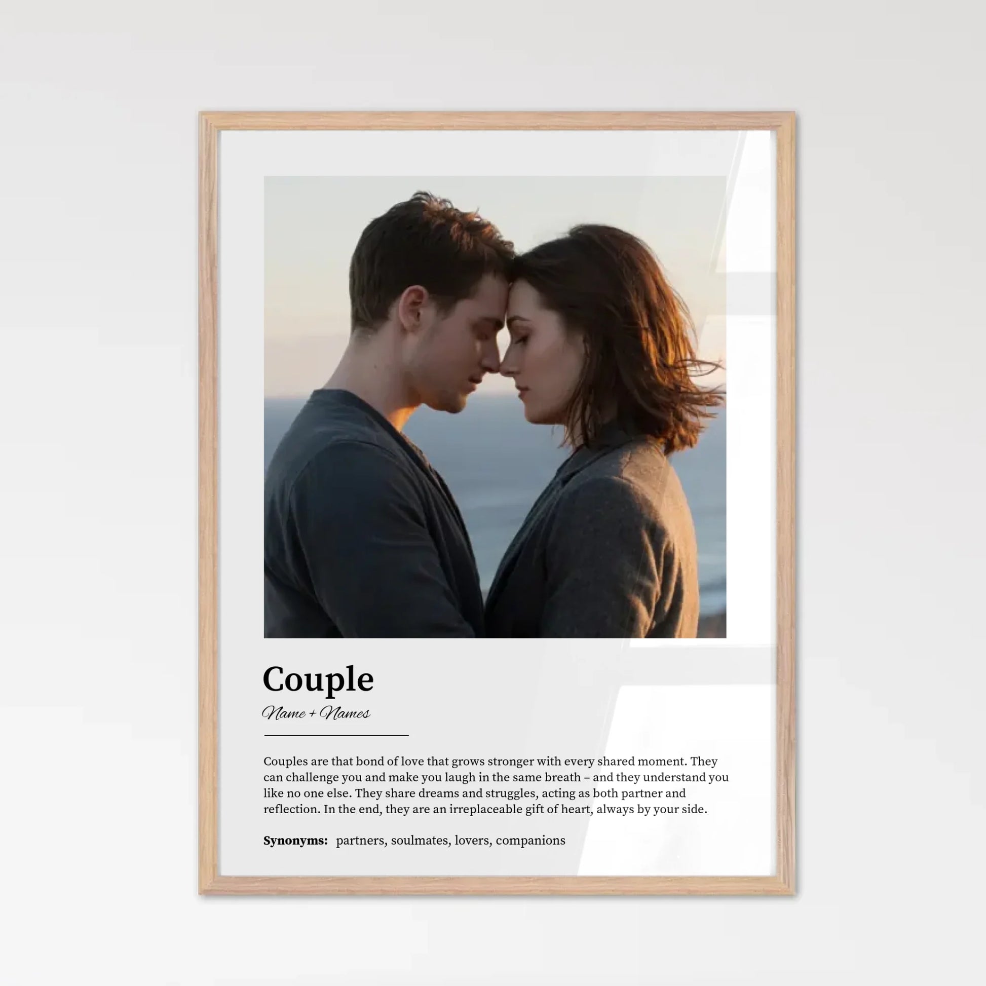 Natural Framed Custom Watercolor Print