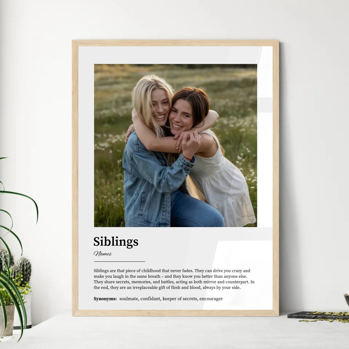 Natural Framed Colorful Art Map