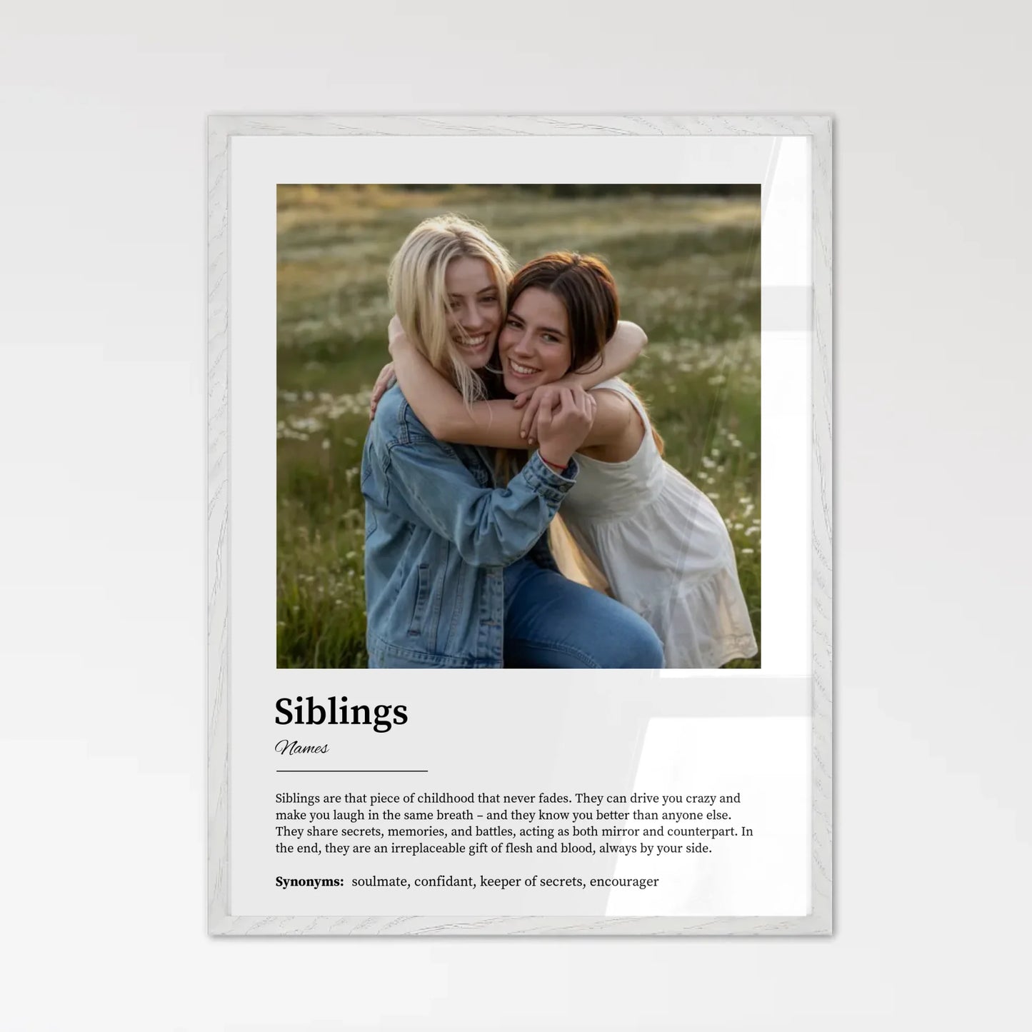 White Framed Custom Map Print