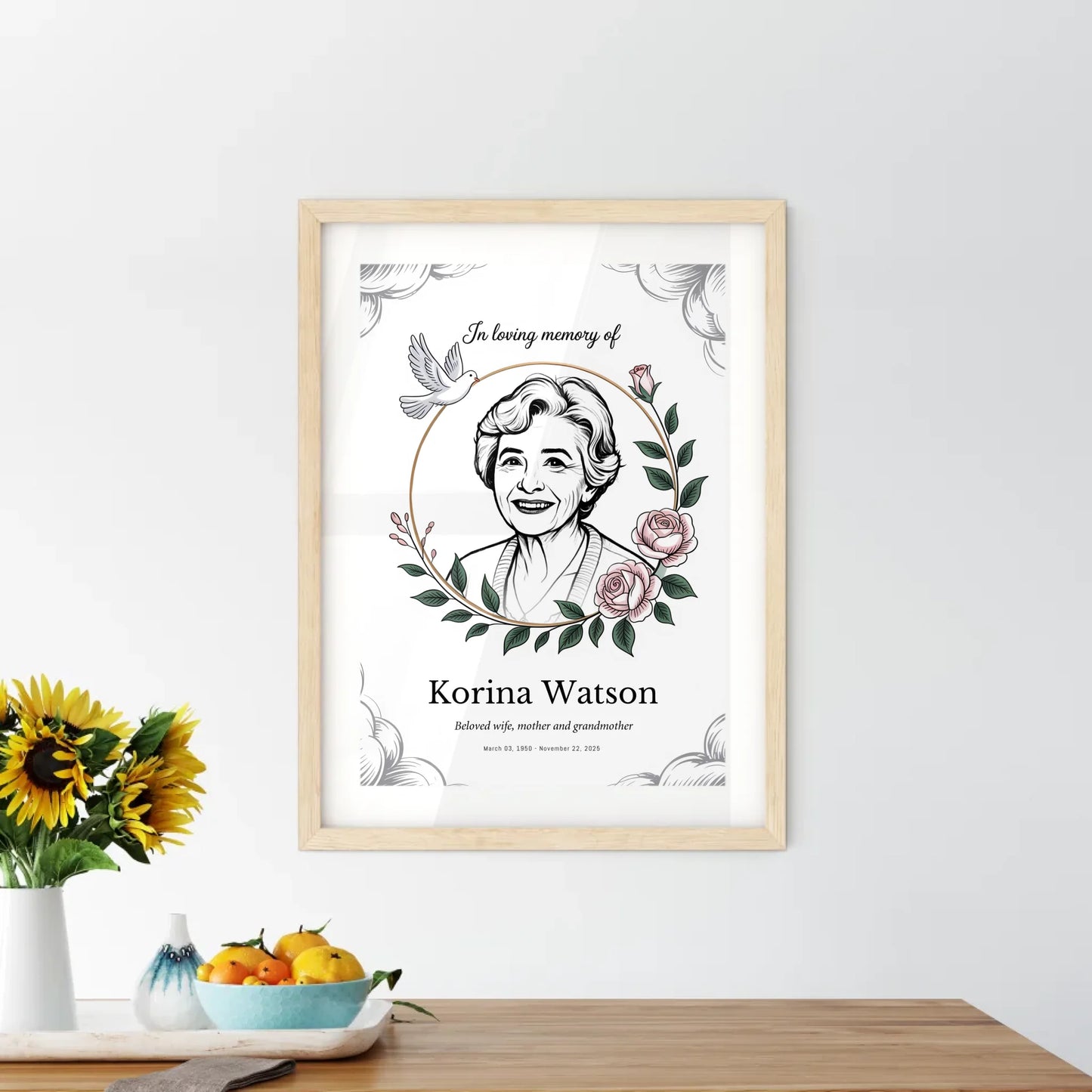 Obituary Framed Print