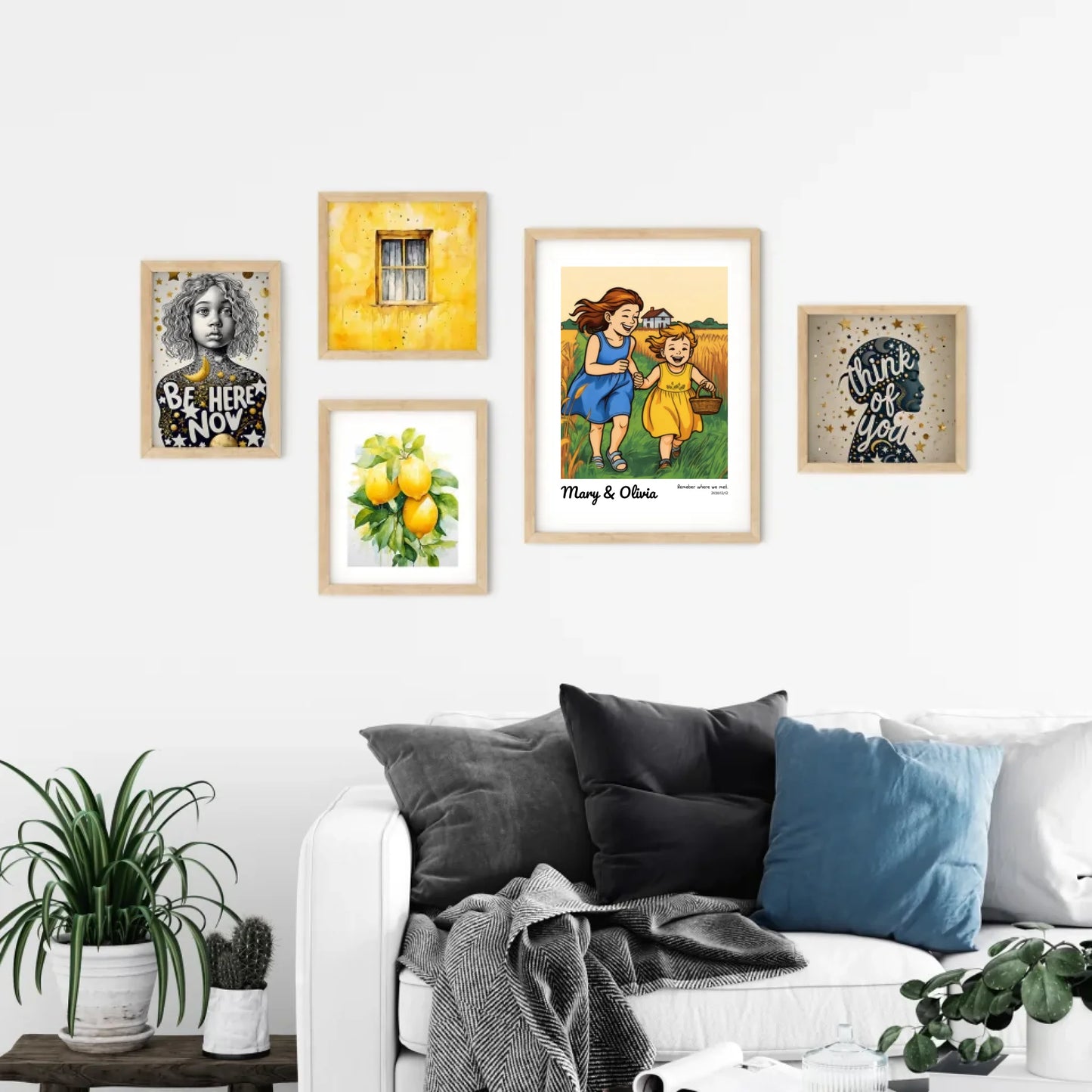 Creative Wall Art in Living Room