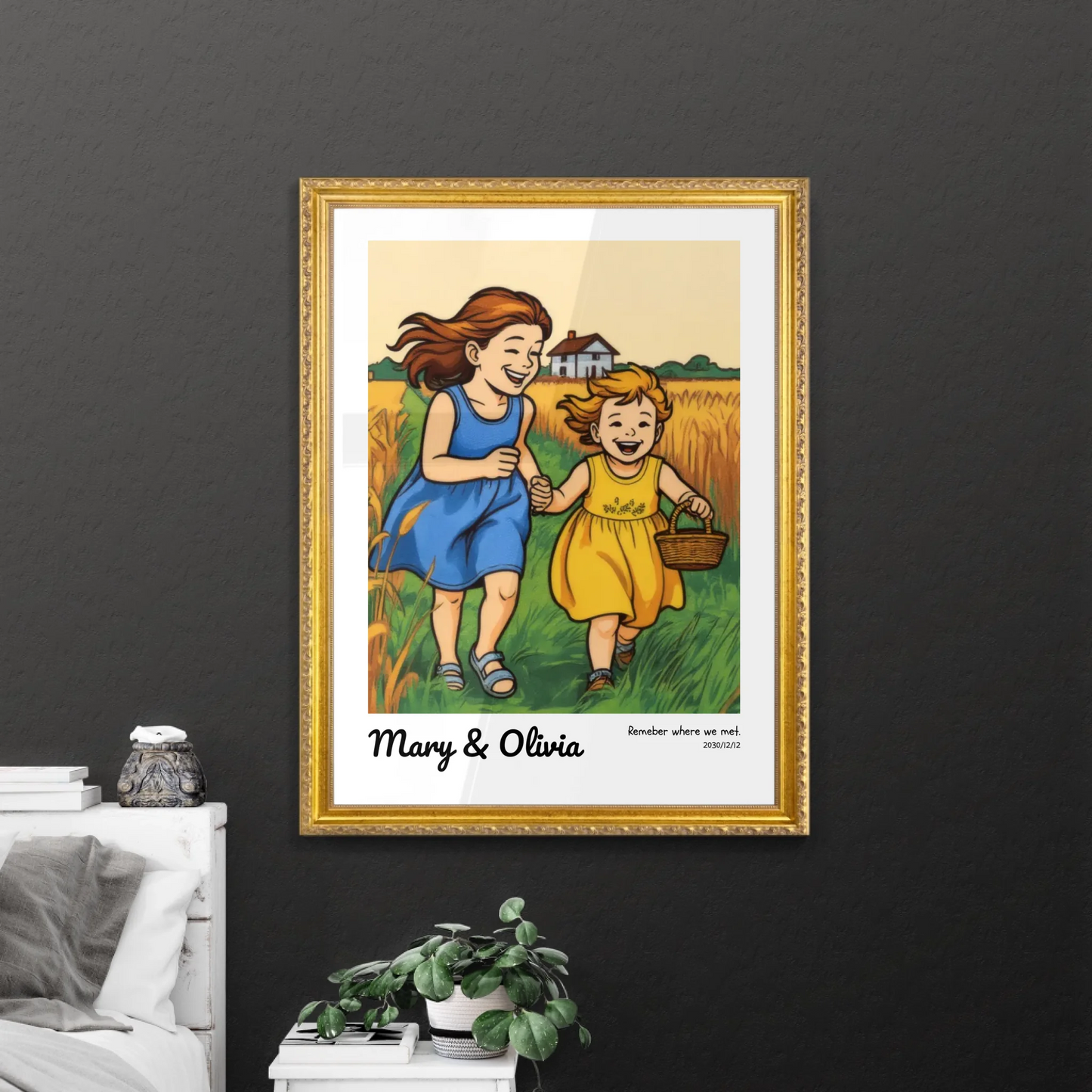 Custom Poster in Retro Gold Frame