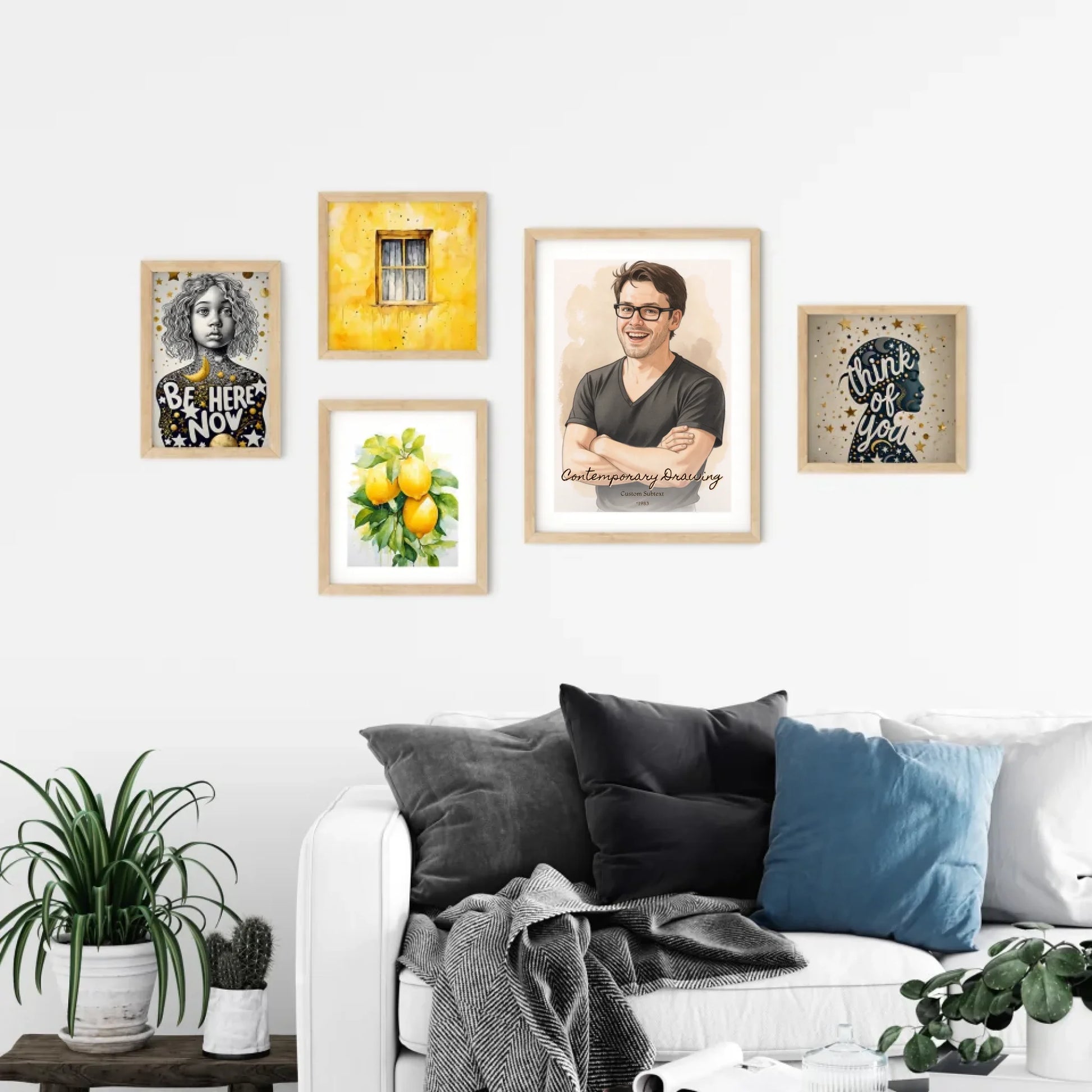 Custom Framed Contemporary Portrait