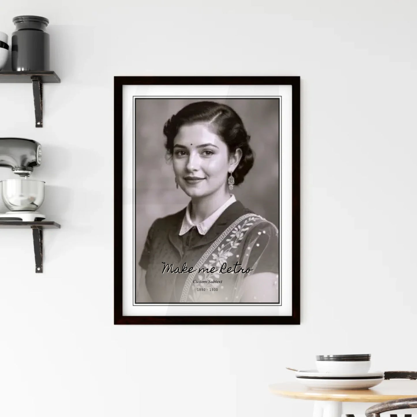 Classic Map Poster framed