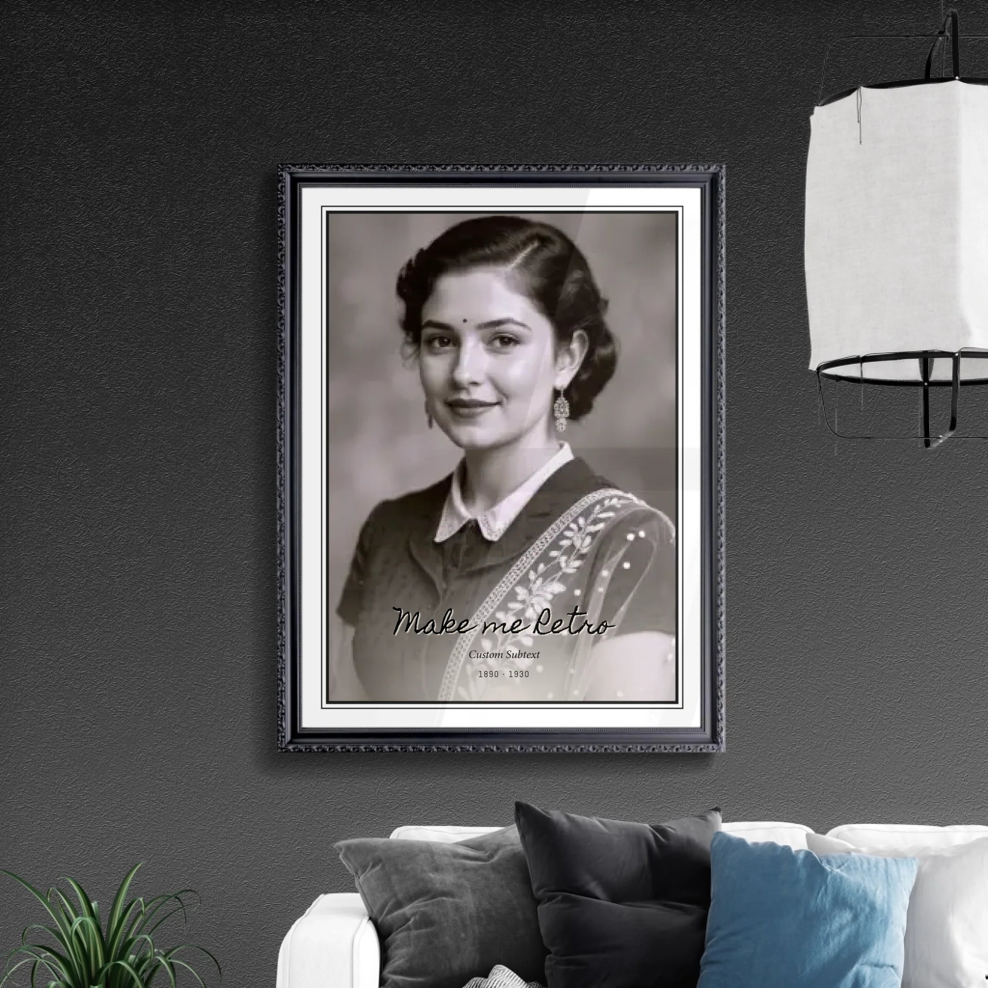 Vintage Photo in Retro Black Frame
