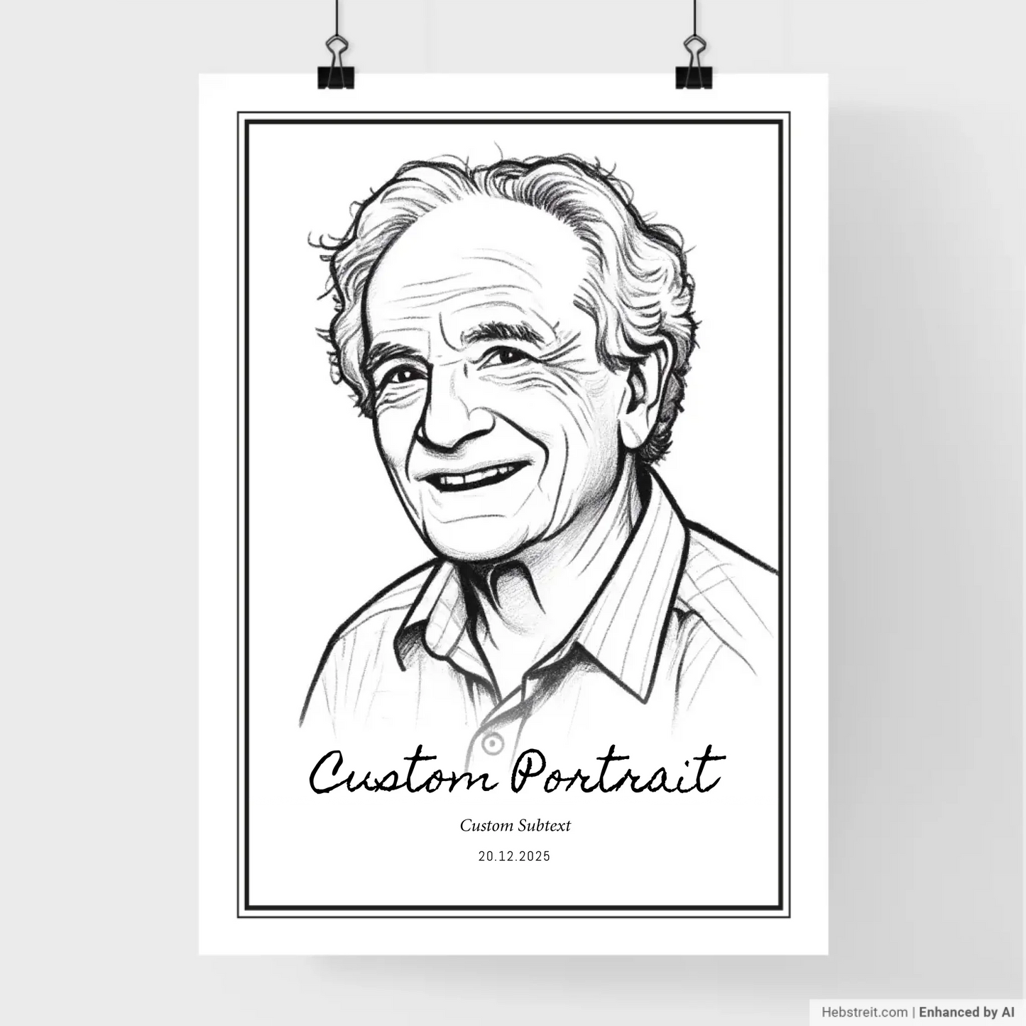 Custom Drawn Portrait Poster