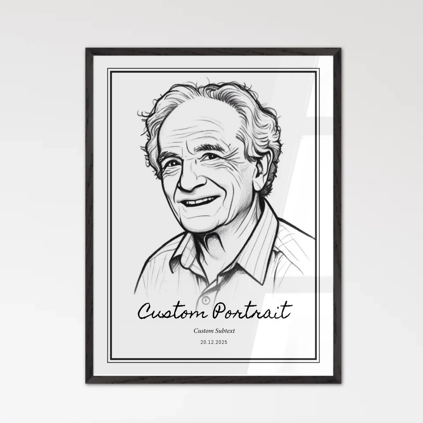 Black Framed Custom Portrait Poster