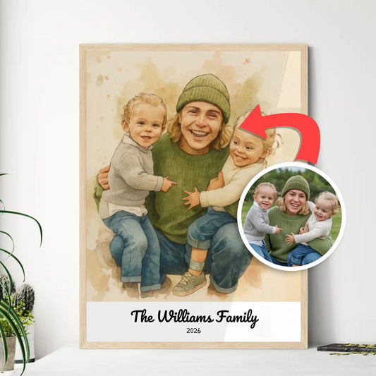 Custom Family Drawing – Unique Printed Gift