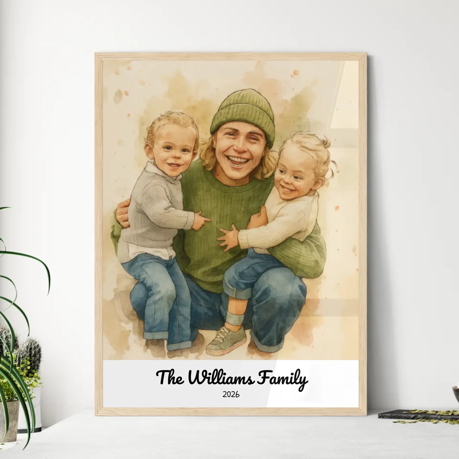 Custom Portrait Painting Poster - Framed