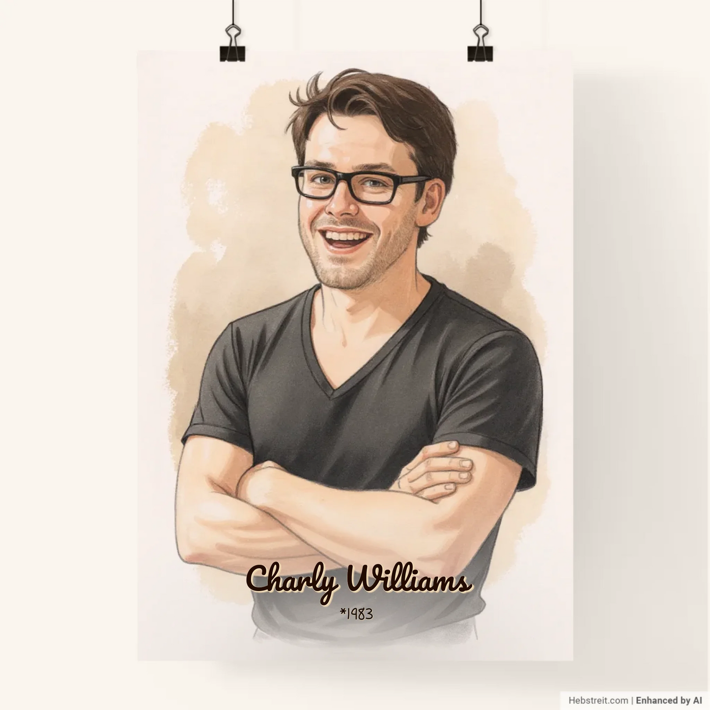 Custom Contemporary Portrait Drawing Print