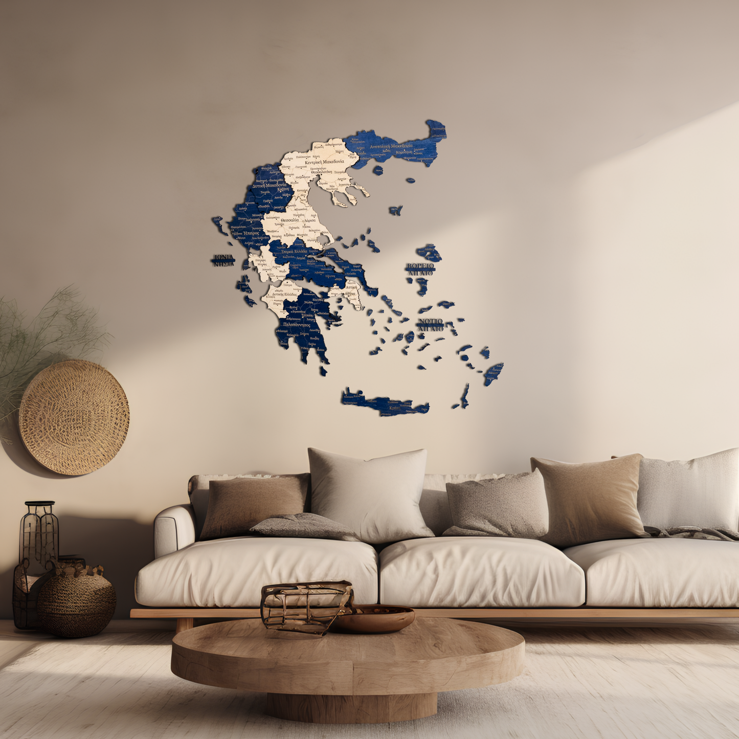 Rustic Wood Map of Greece – Artistic Wall Art for Travelers & Collectors”