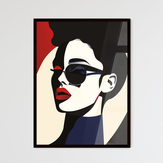 Vibrant Expressionist Painting: Portrait of a Sunglass-Adorned Woman Uniting Pop Art and Hyperrealism Default Title