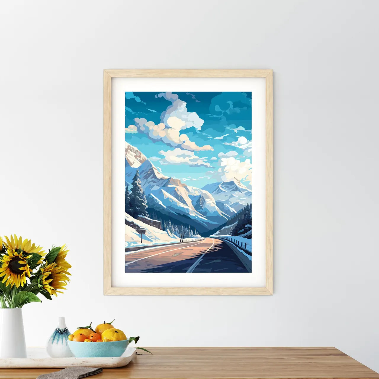 Road In The Mountains Art Prin - Kitchen Hangings