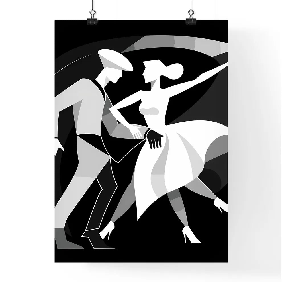 Man And Woman Dancing Art Prin Poster