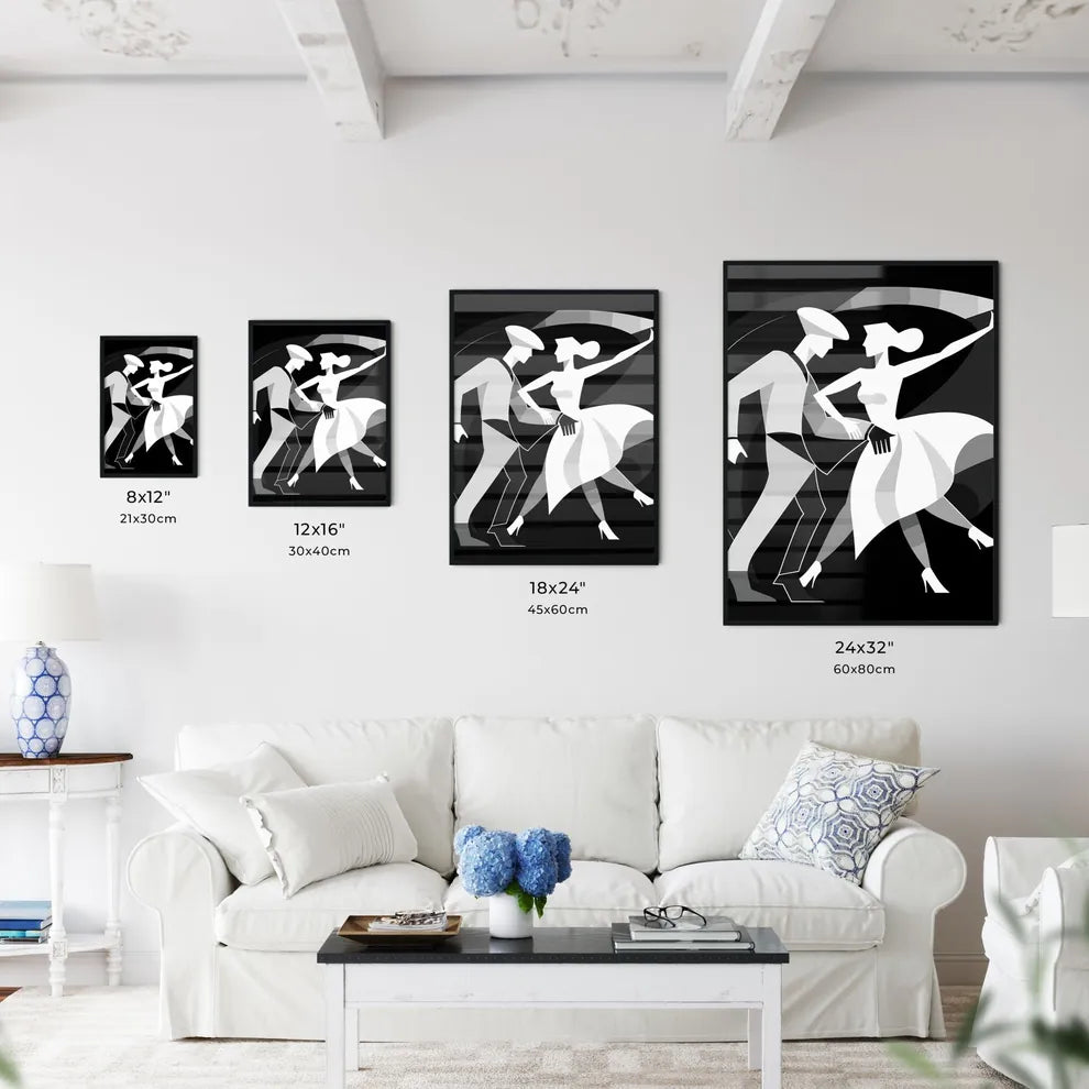 Man And Woman Dancing Art Prin Wall Art