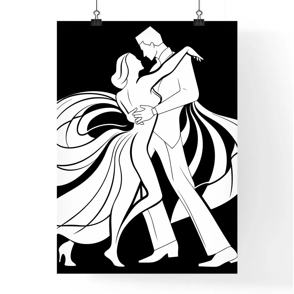 Couple Dancing Together Art Prin Poster