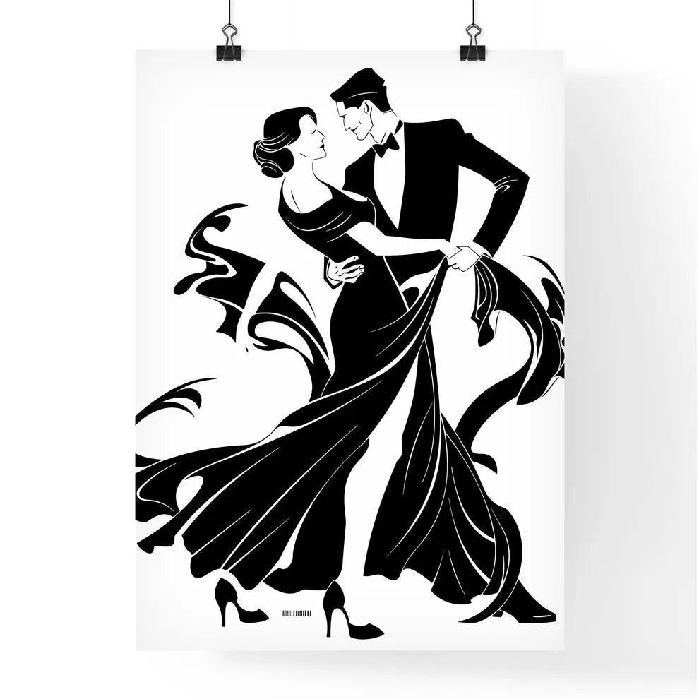 Man And Woman Dancing Art Prin Poster