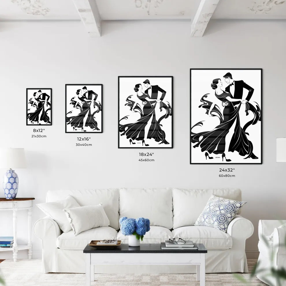 Man And Woman Dancing Art Prin Wall Art