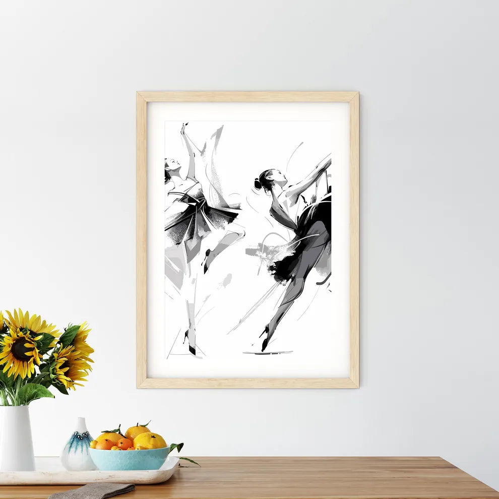Woman In A Tutu Dancing Art Prin - Kitchen Hangings