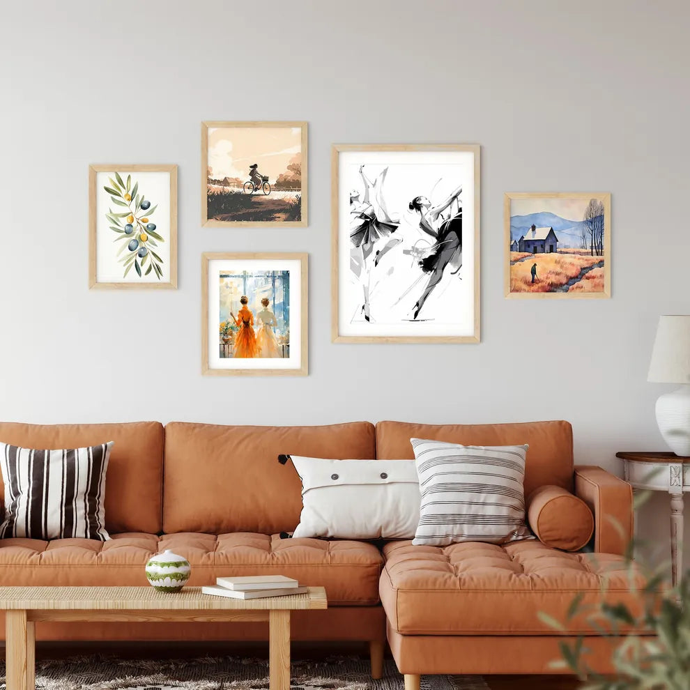 Woman In A Tutu Dancing Art Prin Framed Print