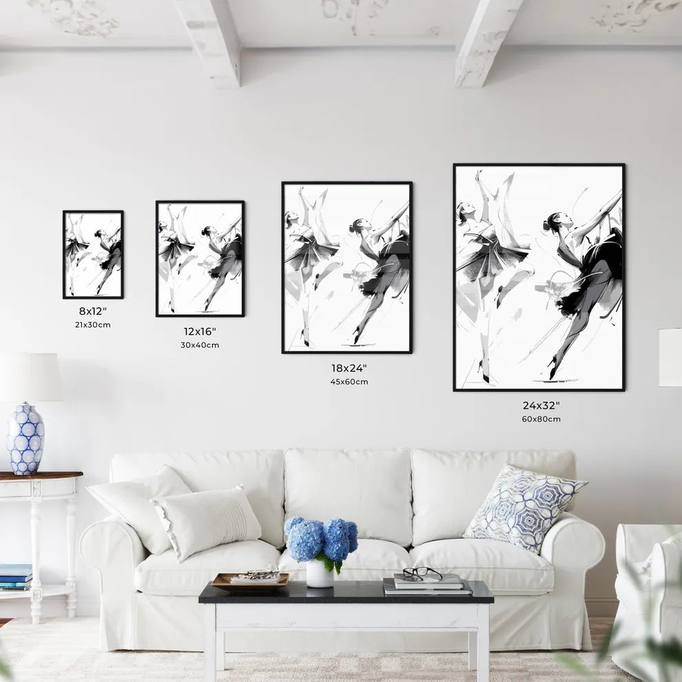 Woman In A Tutu Dancing Art Prin Wall Art