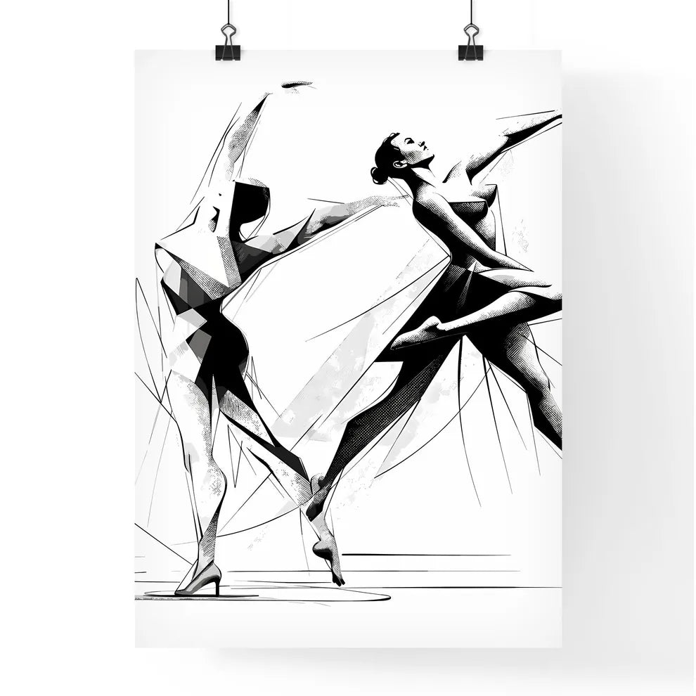 Couple Of Women Dancing Art Prin Poster