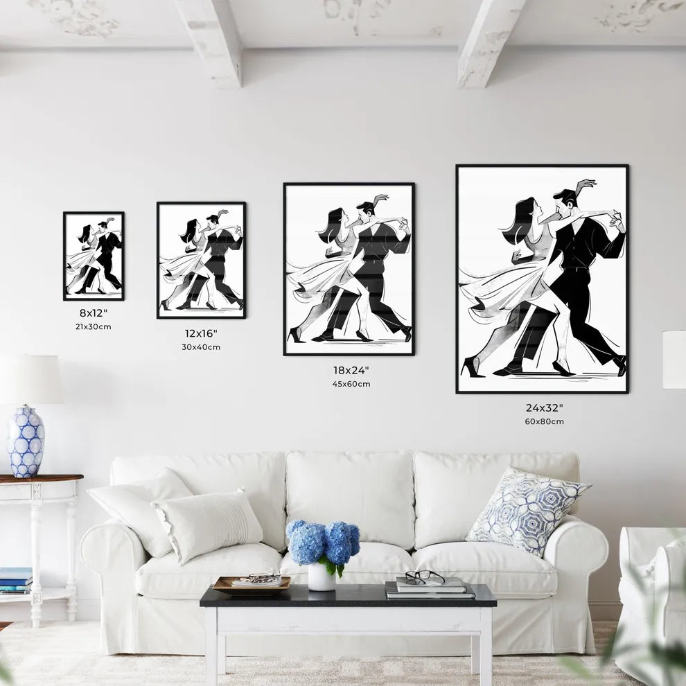 Man And Woman Dancing Art Prin Wall Art