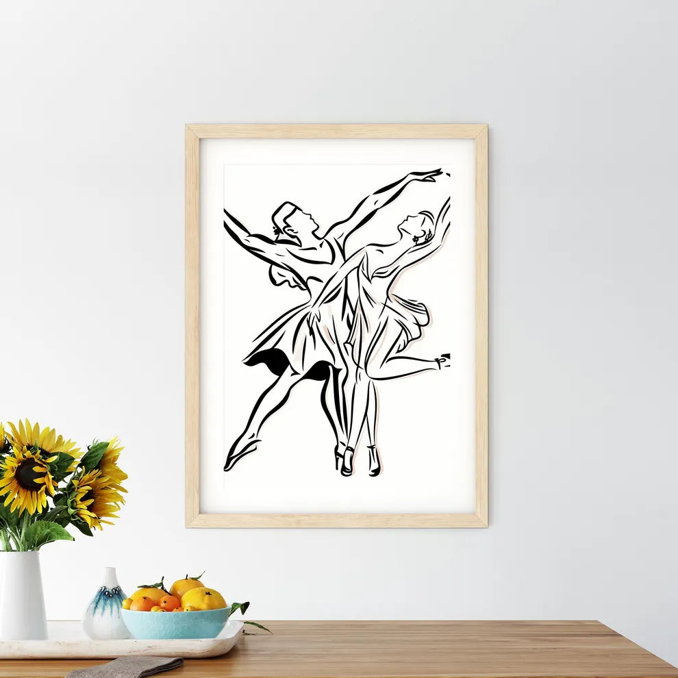 Couple Of Women Dancing Art Prin - Kitchen Hangings