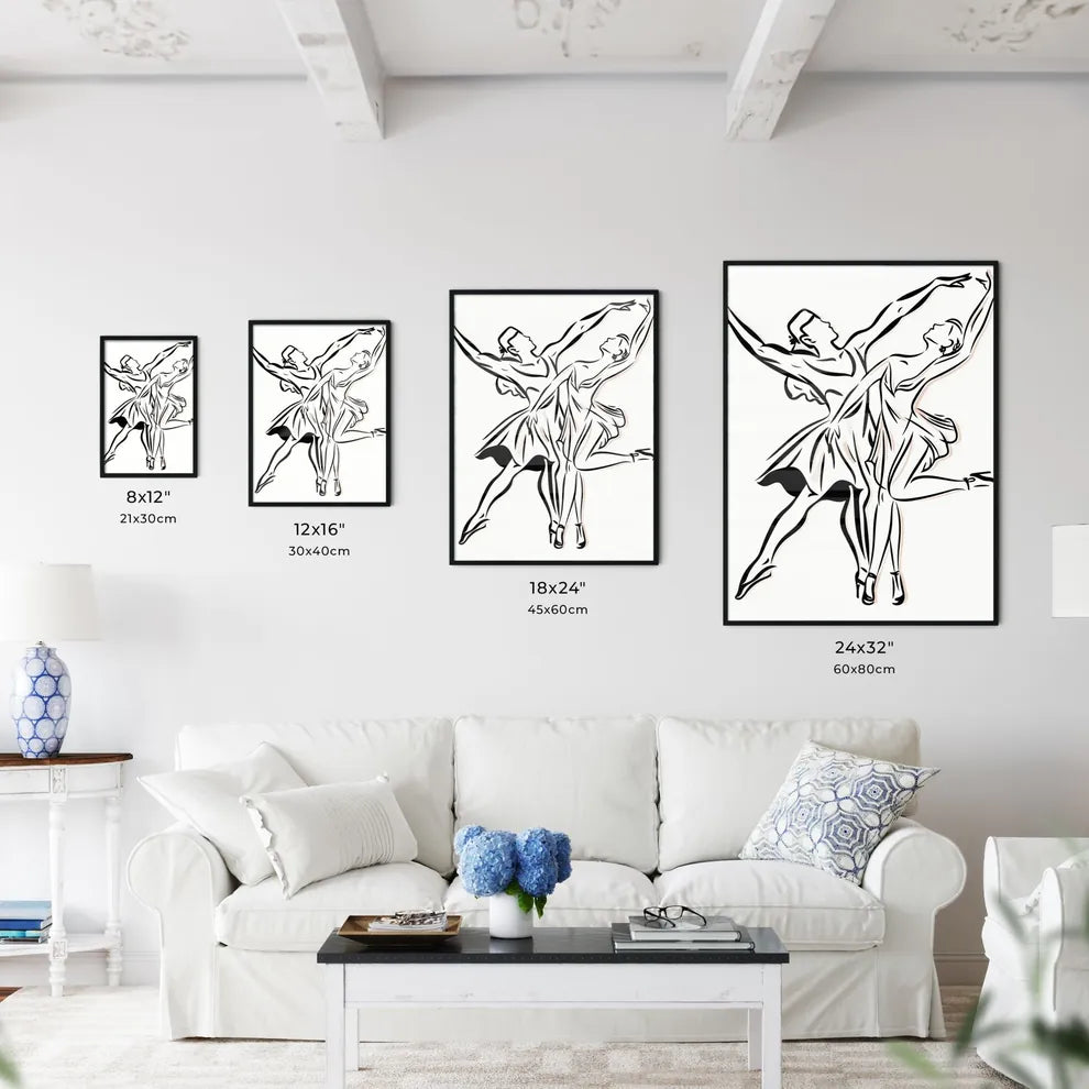 Couple Of Women Dancing Art Prin Wall Art