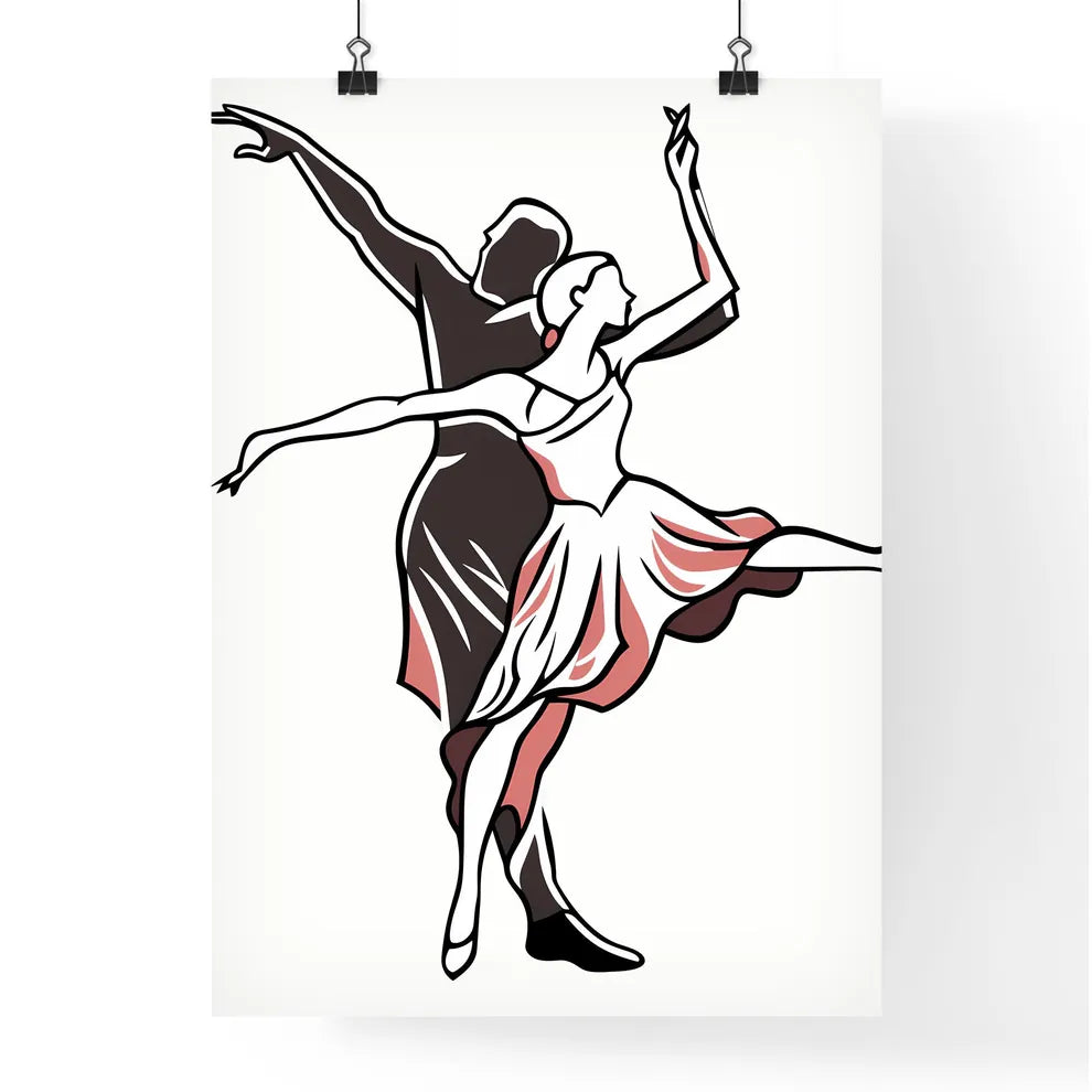 Man And Woman Dancing Art Prin Poster
