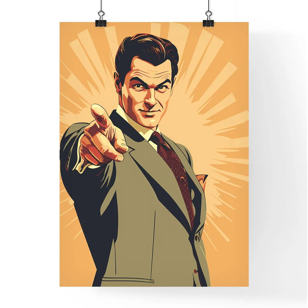 Man Pointing At The Camera Art Prin Poster