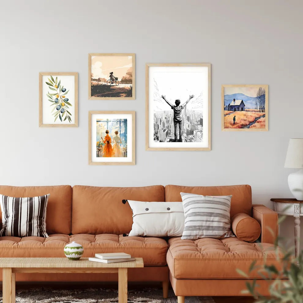 Man Standing On A Building With His Arms Up Art Print Custom Print