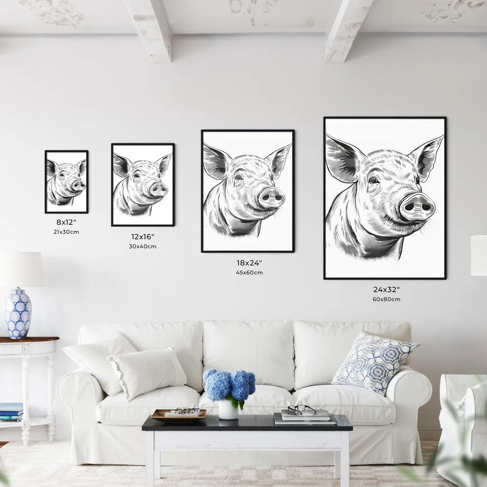 Pig With Large Ears Art Print Art Print
