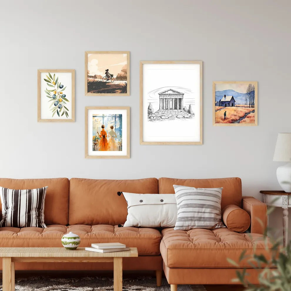 Drawing Of A Building Art Print Custom Print