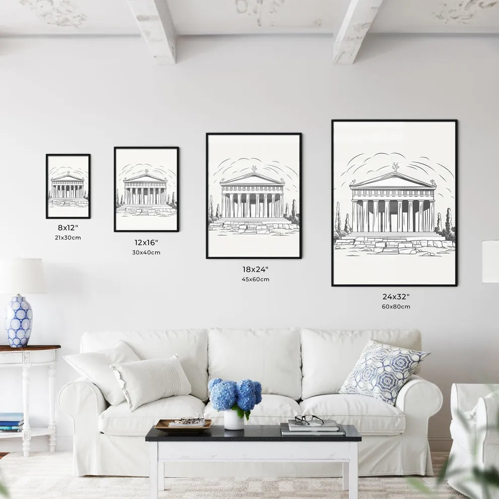 Drawing Of A Building Art Print Interior Design