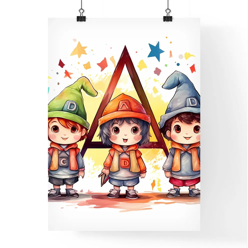 Group Of Cartoon Characters Art Prin Poster