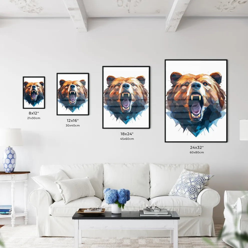 Bear With Its Mouth Open Art  Art Print
