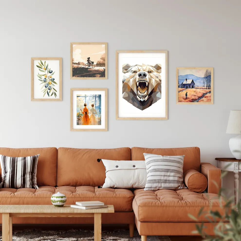 Bear With Its Mouth Open Art  Framed Print