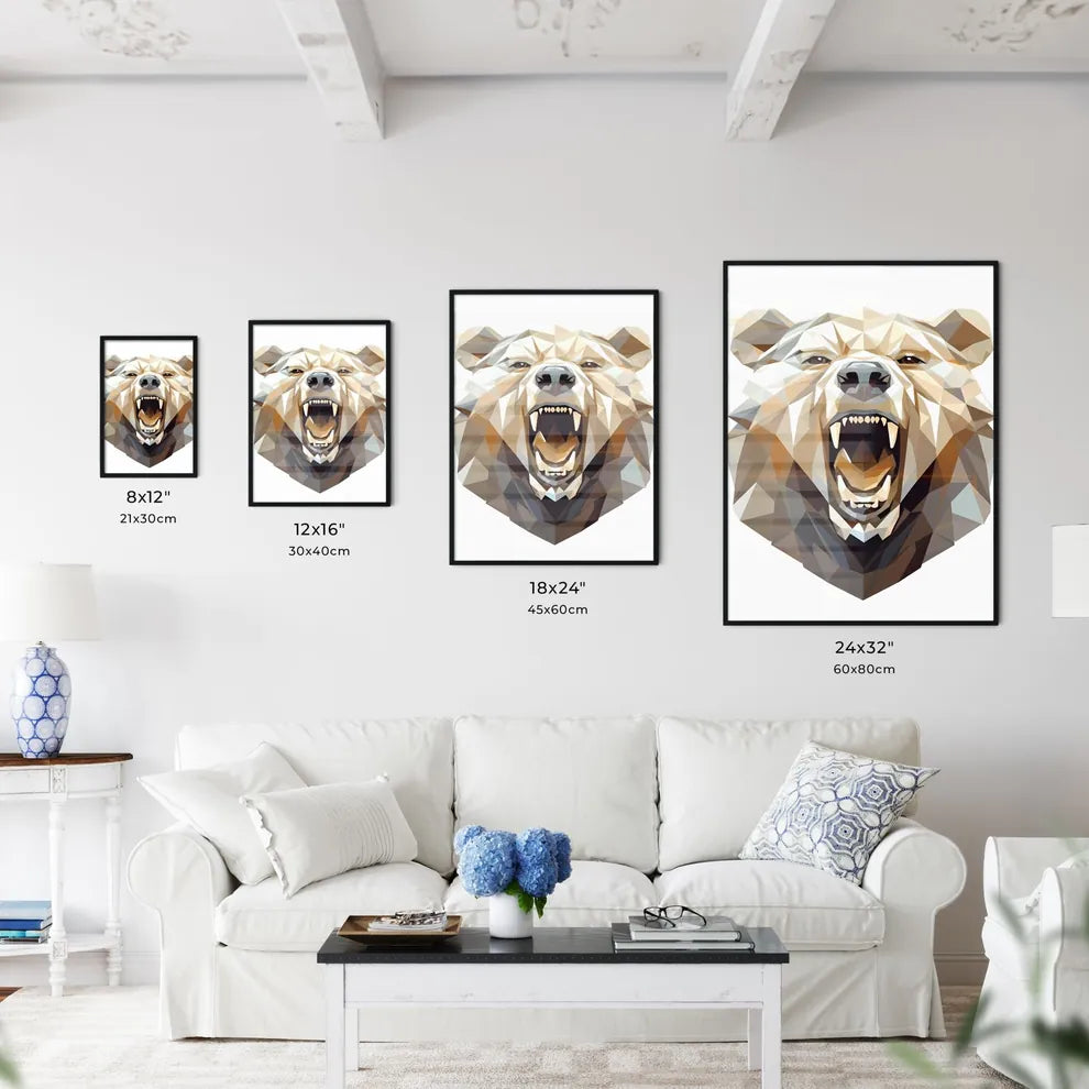 Bear With Its Mouth Open Art  Art Print