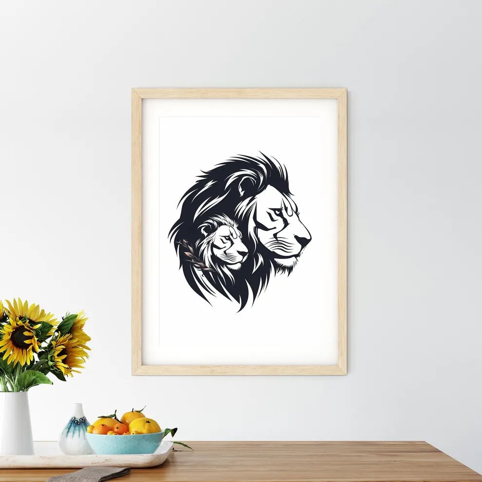 Lion And Lioness Head Art Pri Size Chart