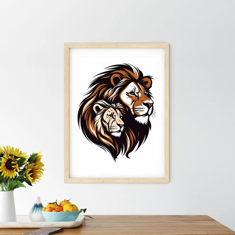 Lion And Lioness With Manes A Size Chart