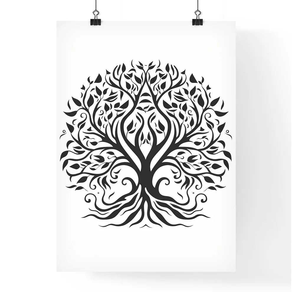 Black And White Tree Art Prin Poster