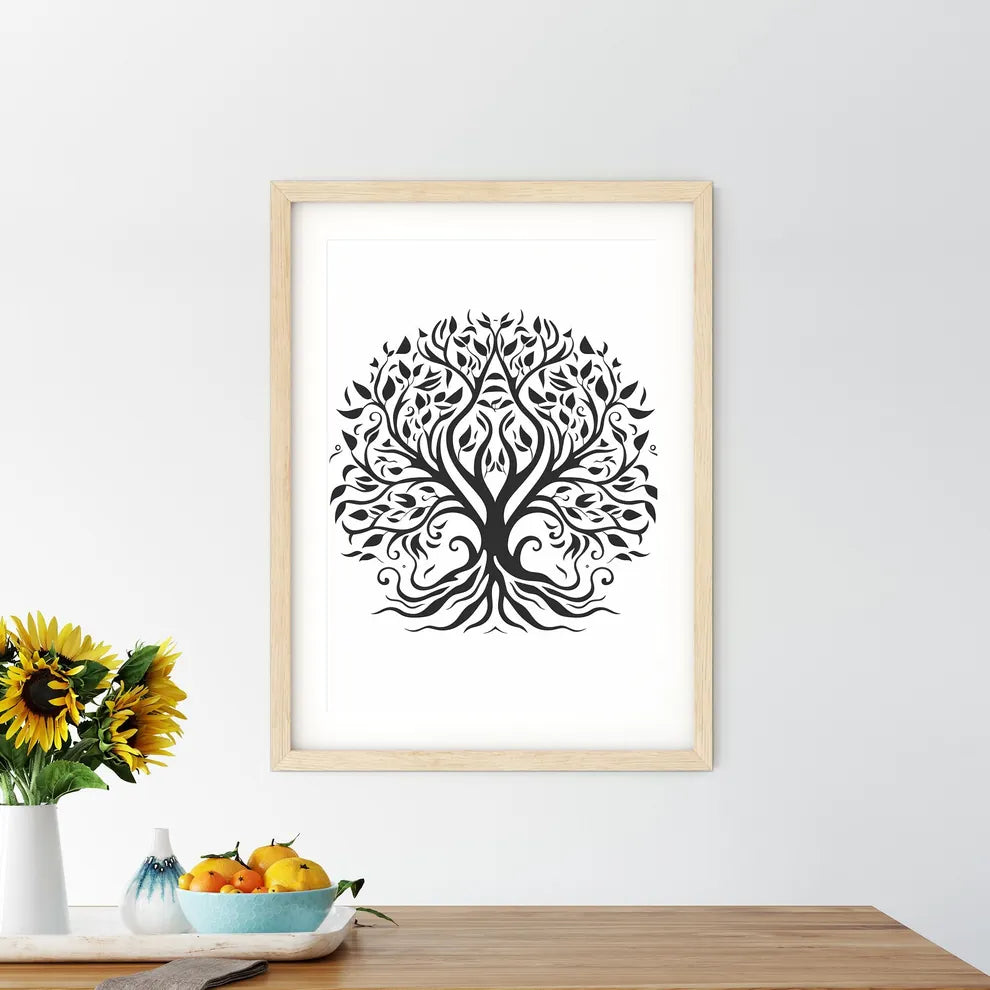 Black And White Tree Art Prin - Kitchen Hangings