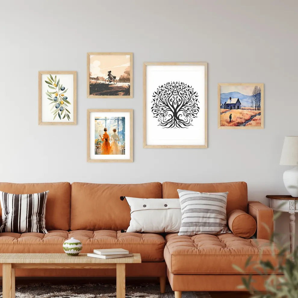 Black And White Tree Art Prin Framed Print