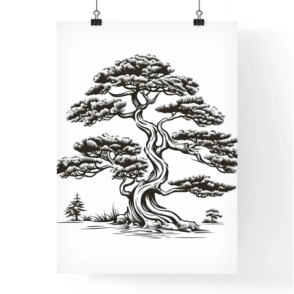 Black And White Tree Art Prin Poster