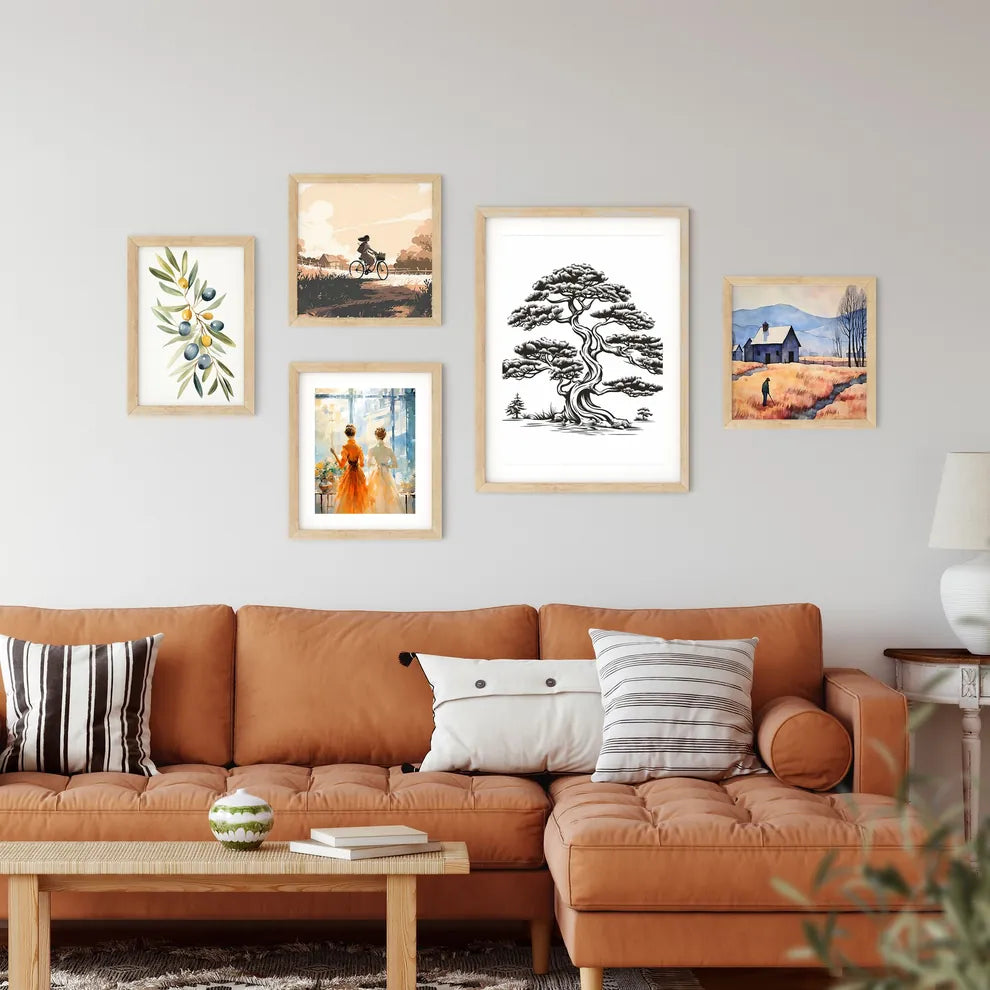 Black And White Tree Art Prin Framed Print