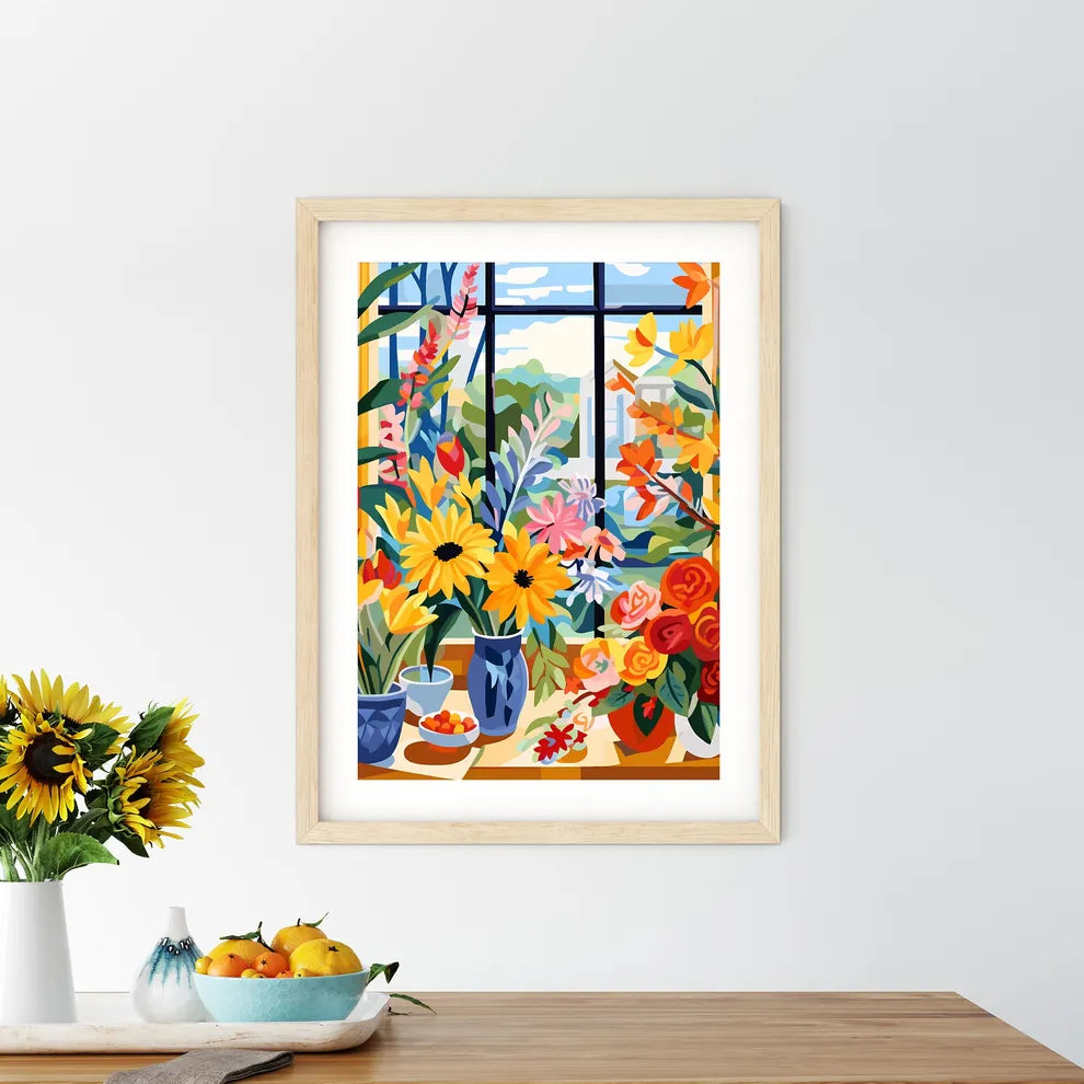 Painting Of Flowers In Vases Art Prin - Kitchen Hangings