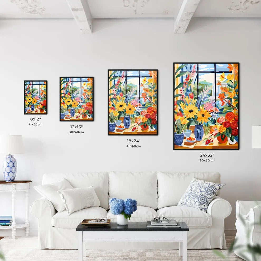 Painting Of Flowers In Vases Art Prin Wall Art