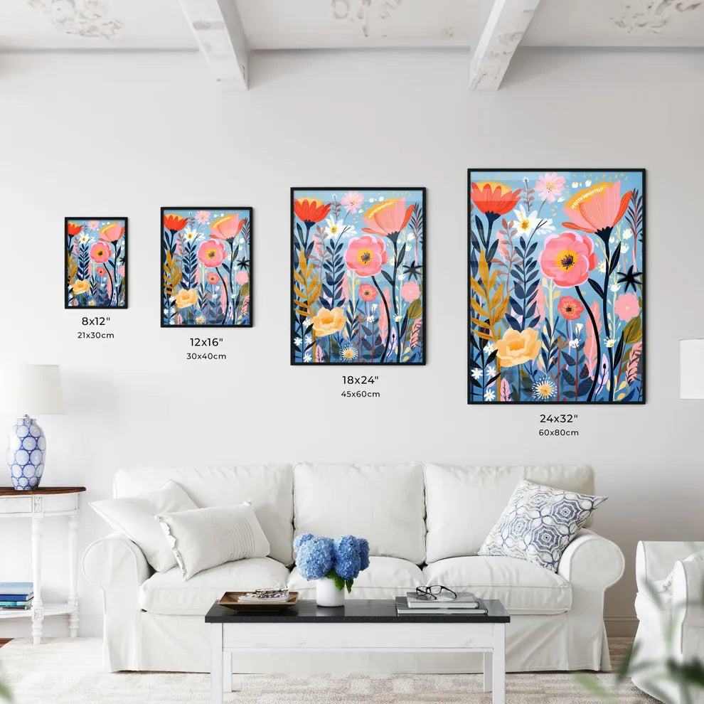 Painting Of Flowers And Plants Art Prin Wall Art