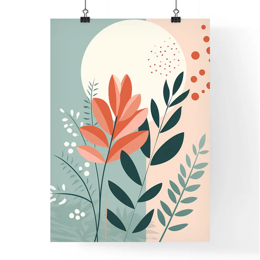 Colorful Leaves And Flowers Art Prin Poster